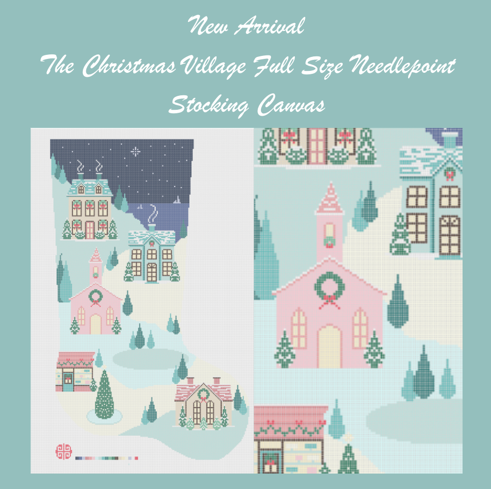 The Mindfulness Collection: The Christmas Village Full Size Needlepoin –  Jenny Henry Designs