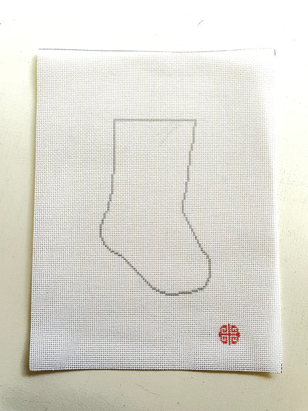 Needlepoint Chart: The Blank Mini Stocking 13 mesh