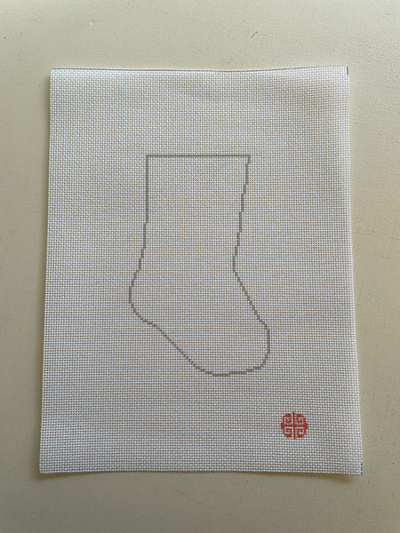 Needlepoint Chart: The Blank Mini Stocking 13 mesh