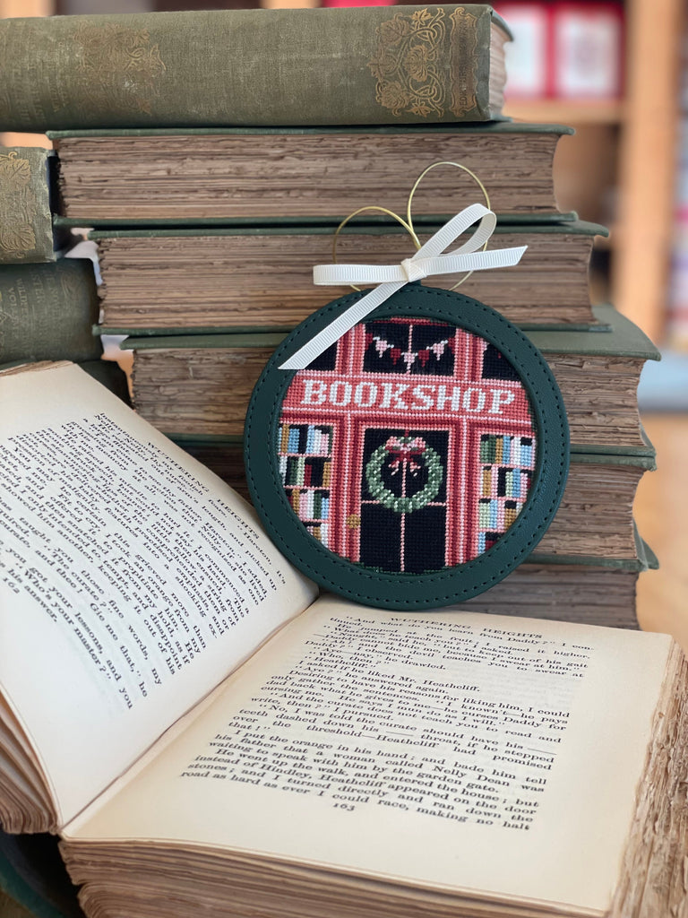 Stitch Break: The Bookshop Needlepoint Ornament Kit