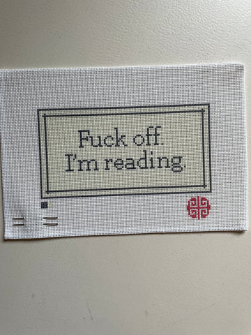 Sale! F off I'm Reading Canvas 18 mesh