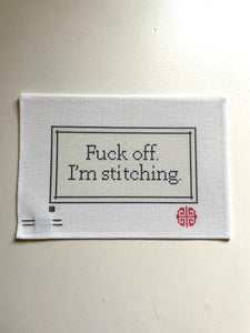 Sale! F off I'm Stitching Canvas 18 mesh