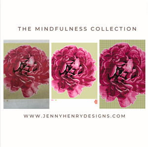 Preorder: The Mindfulness Collection Peony Bloom Needlepoint Canvas