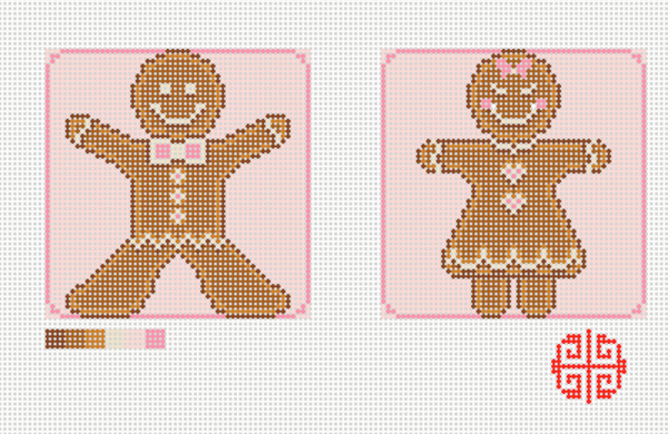 Digital Needlepoint Chart Download: Gingerbread 2024