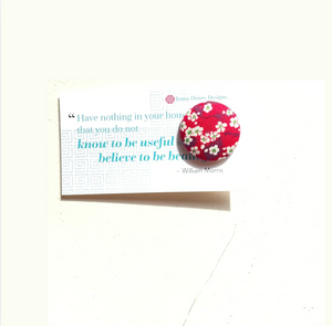 Red Mitsi Needle Minder Made with Liberty of London Fabric