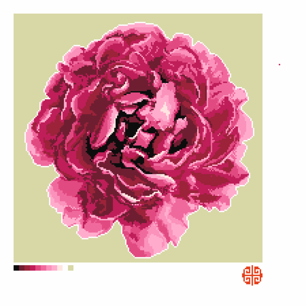 Preorder: The Mindfulness Collection Peony Bloom Needlepoint Canvas